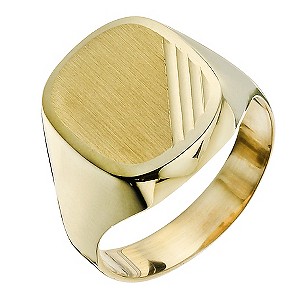 Together Bonded Silver & 9ct Gold Men's Engraved Ring