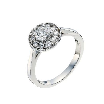 Tolkowsky 18ct white gold 3/4 carat halo ring - Product number 9292373