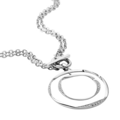 DKNY ladies' stainless steel double layer T bar pendant - Product number 9293868