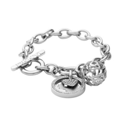 DKNY ladies' stainless steel chain link charm bracelet - Product number 9293892