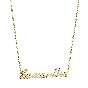 Silver and 9ct Yellow Gold Plated Samantha Name