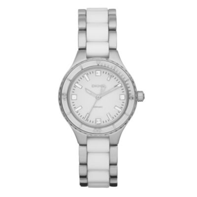 DKNY ladies' white ceramic & stainless steel bracelet watch - Product number 9294341