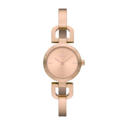 DKNY ladies' rose goldplated bangle watch Ernest Jones