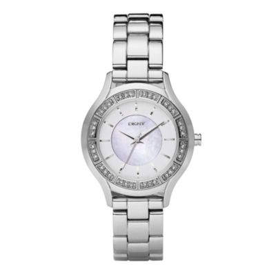 DKNY ladies' stainless steel & stone set bracelet watch - Product number 9294562