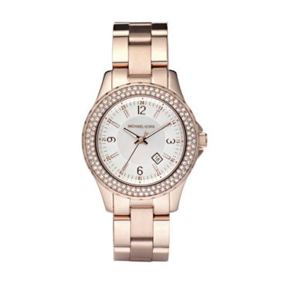 Michael Kors ladies' rose gold plated bracelet watch - Product number 9294686