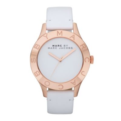 Marc By Marc Jacobs rose gold-plated & white strap watch - Product number 9294724