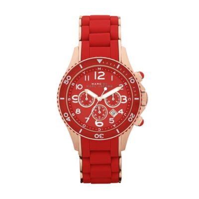 Marc By Marc Jacobs red strap chronograph watch - Product number 9294805