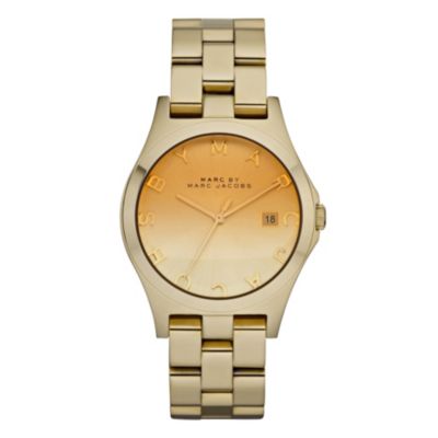 Marc By Marc Jacobs orange dial & gold plated bracelet watch - Product number 9294872