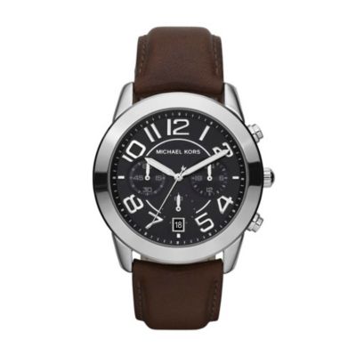 Michael Kors ladies' brown strap chronograph watch - Product number 9295348