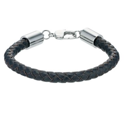 Simon Carter men's brown leather plaited bracelet - Product number 9297677