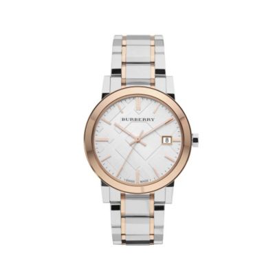 Burberry men's stainless steel & rose gold plated watch - Product number 9297944