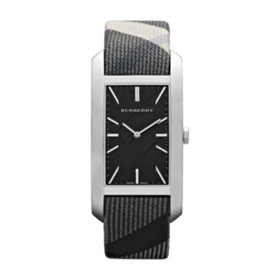Burberry men's black dial check strap watch - Product number 9298169