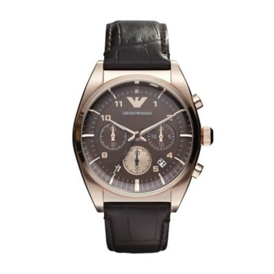 Emporio Armani brown strap chronograph watch - Product number 9298215