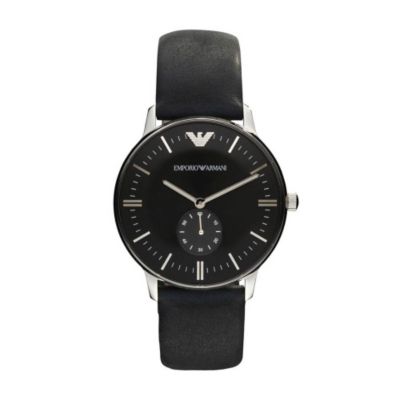 Emporio Armani men's black dial & strap watch - Product number 9298274