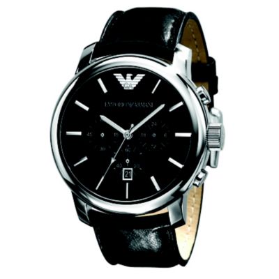 Emporio Armani men's black chronograph watch - Product number 9298312