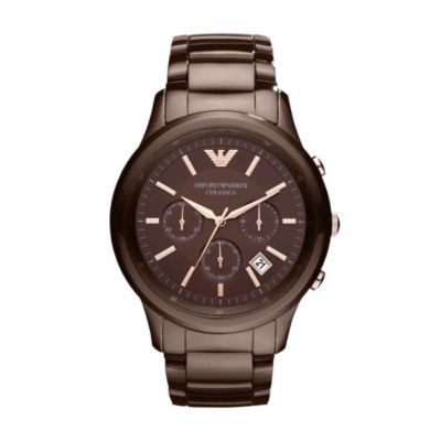 Emporio Armani men's brown ceramic bracelet watch - Product number 9298339