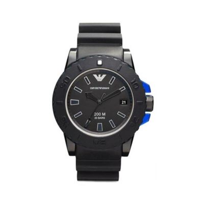 Emporio Armani men's black aluminum bracelet watch - Product number 9298428