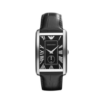 Emporio Armani stainless steel & black strap watch - Product number 9298452