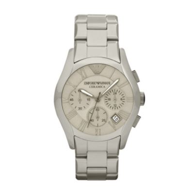 Emporio Armani men's grey ceramic chronograph watch - Product number 9298509
