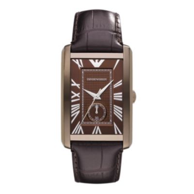 Emporio Armani men's brown strap watch - Product number 9298525