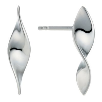 Silver twist drop earrings - Product number 9298592