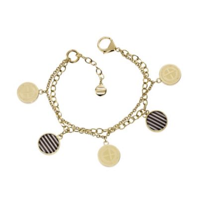 Emporio Armani gold plated double layer disc bracelet - Product number 9298738