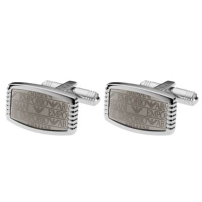 Emporio Armani stainless steel logo cufflinks - Product number 9298789