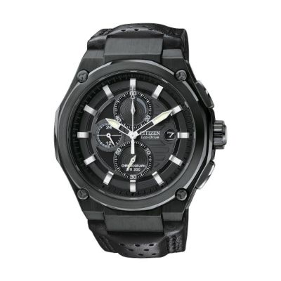Citizen men's black ion plated chronograph watch - Product number 9299424