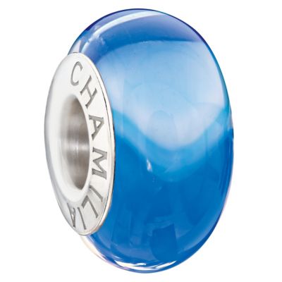 Chamilia blue glass mix stripe bead - Product number 9301658