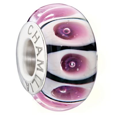 Chamilia purple bubble glass bead - Product number 9301690
