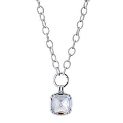 Northern Lights Silver Chain & Square Crystal Pendant - Product number 9303162
