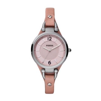 Fossil Georgia Pink Leather Cuff Watch - Product number 9304584