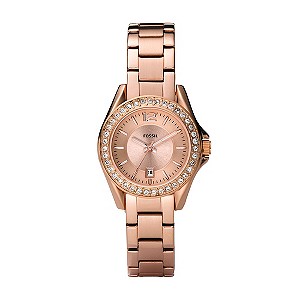 Fossil Ladies' Rose Gold Ion Plated Bracelet WatchFossil Ladies' Rose Gold Ion Plated Bracelet Watch