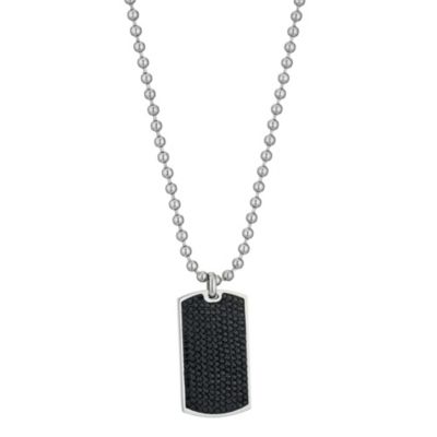 Eternal Men's Black Crytsal Dog Tag - Product number 9304746