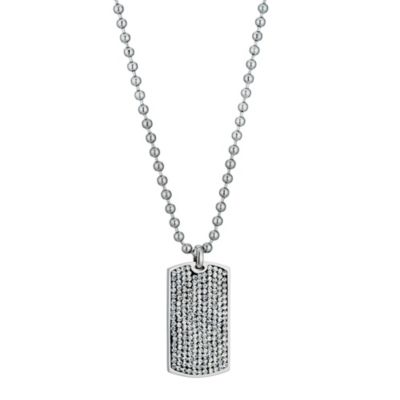 Eternal Men's Clear Crystal Dog Tag - Product number 9304754