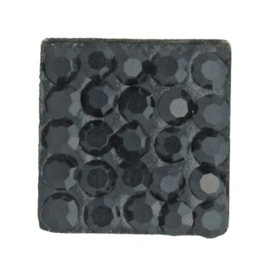 Eternal Men's Black Crystal Square Stud Earring - Product number 9304762