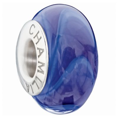 Chamilia purple glass mix stripe bead - Product number 9305661