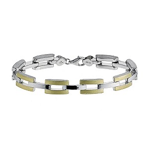 Together Bonded Silver and 9ct Gold Square Link