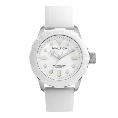 Nautica men's white jelly strap watch - Product number 9312323