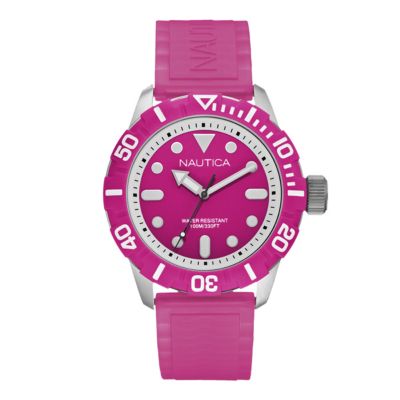 Nautica men's pink jelly strap watch - Product number 9312331