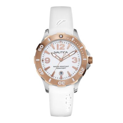 Nautica ladies' white strap watch - Product number 9312374