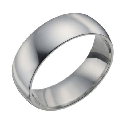 Platinum 8mm extra heavy court ring - Product number 9314555