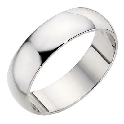 Platinum extra heavy D-shape 8mm ring - Product number 9315187