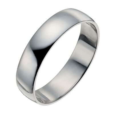 Palladium 5mm extra heavy D shape ring - Product number 9315497