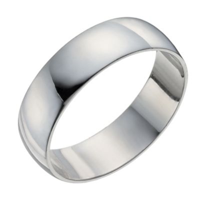 Palladium 6mm extra heavy D shape ring - Product number 9315799