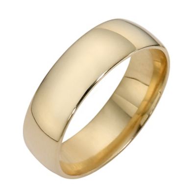 18ct yellow gold extra heavy court 7mm ring - Product number 9317910