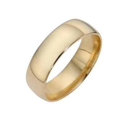 18ct yellow gold extra heavy court 8mm ring - Product number 9319654