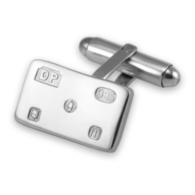 Silver rectangular Jubilee cufflinks - Product number 9321861