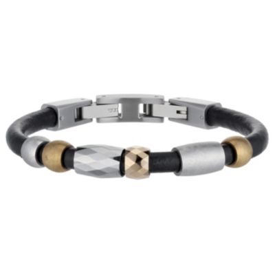 Leather Stainless Steel, & Tungsten Bracelet - Product number 9321942