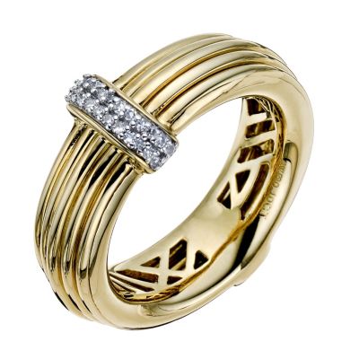 Amanda Wakeley silver & gold-plated wire & diamond ring - Product number 9327215